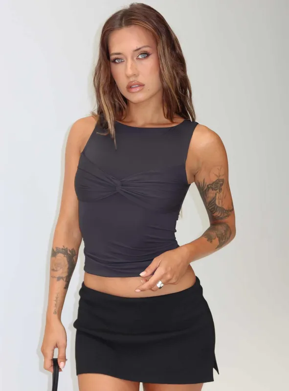 Azaire Twist Top Slate sold by Princess Polly