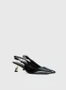 Billini Anaya Pointed Toe Heels Black / Gold sold by Princess Polly