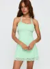 Front Page Halter Lace Mini Dress Aqua sold by Princess Polly