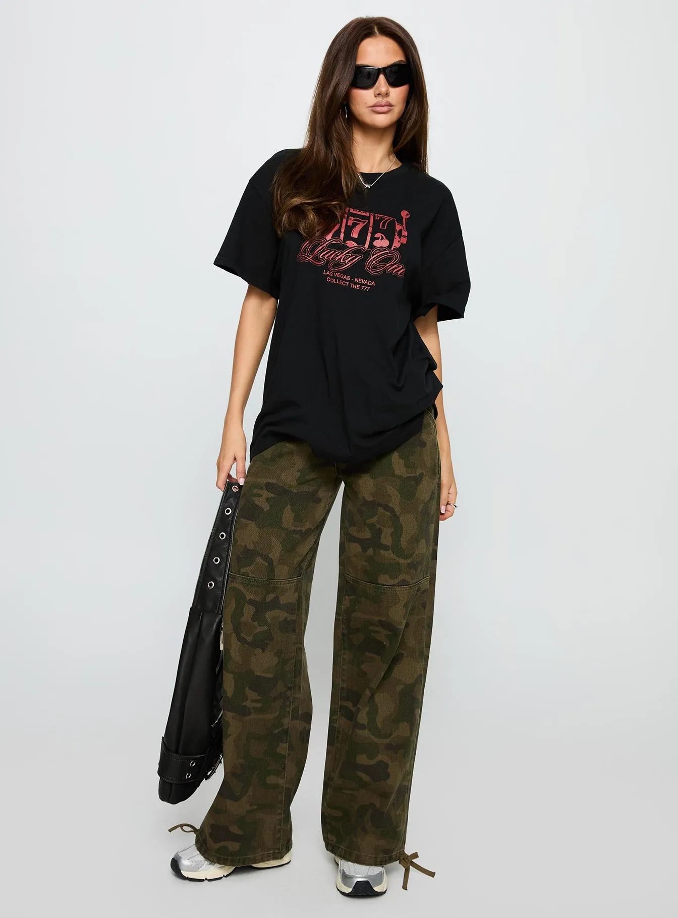 Big Winner Oversized Graphic Tee Black sold by Princess Polly product image thumbnail 3