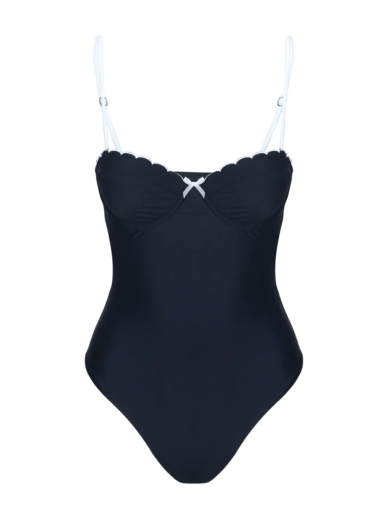 Claryssa Scallop One Piece Black sold by Princess Polly product image thumbnail 5