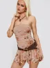 Minxie Strapless Playsuit Pink Floral sold by Princess Polly