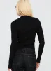 Decisive Zip Through Knit Sweater Black / White sold by Princess Polly