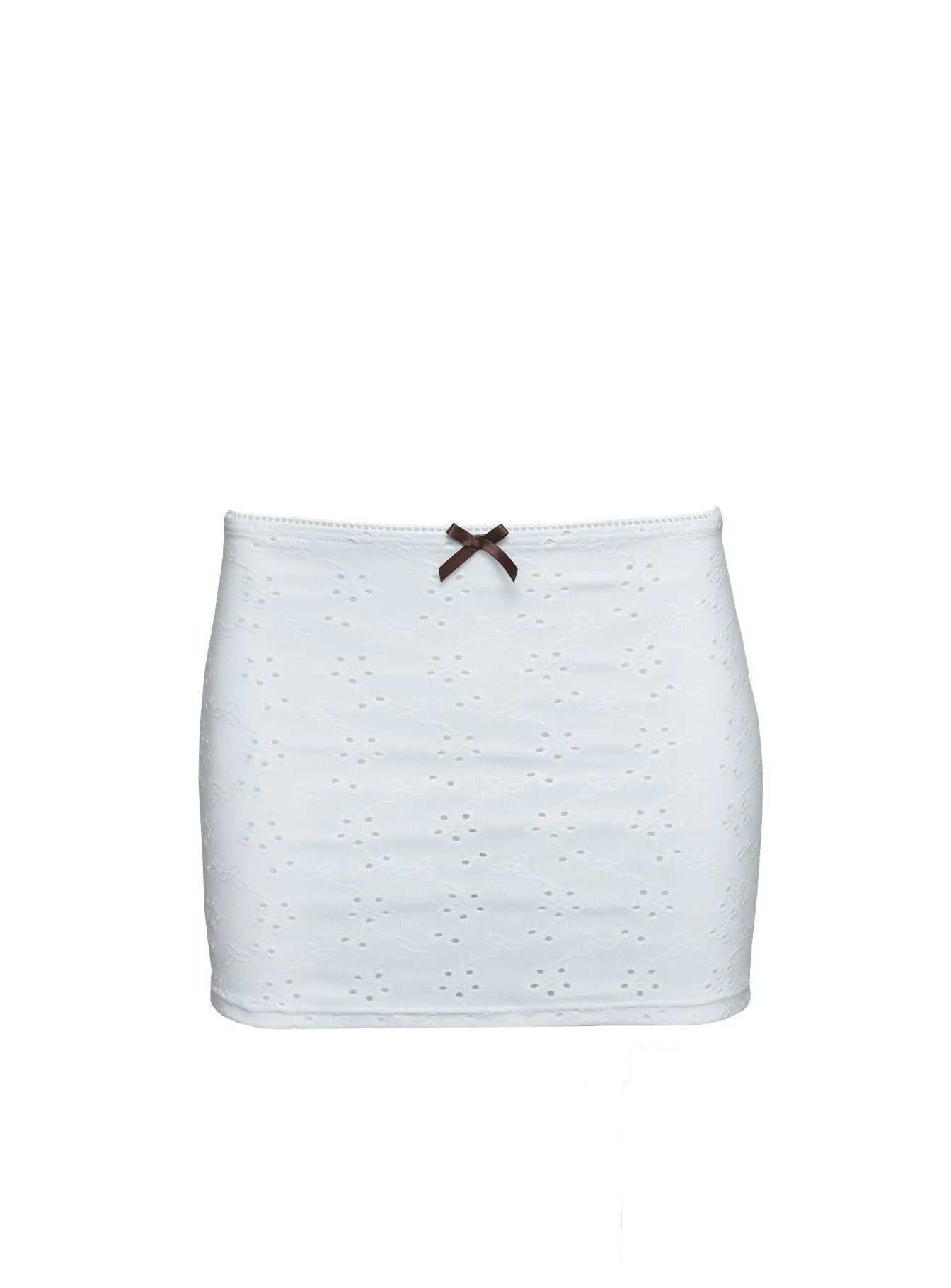 Lucky Bay Anglaise Swim Mini Skirt White sold by Princess Polly product image thumbnail 4