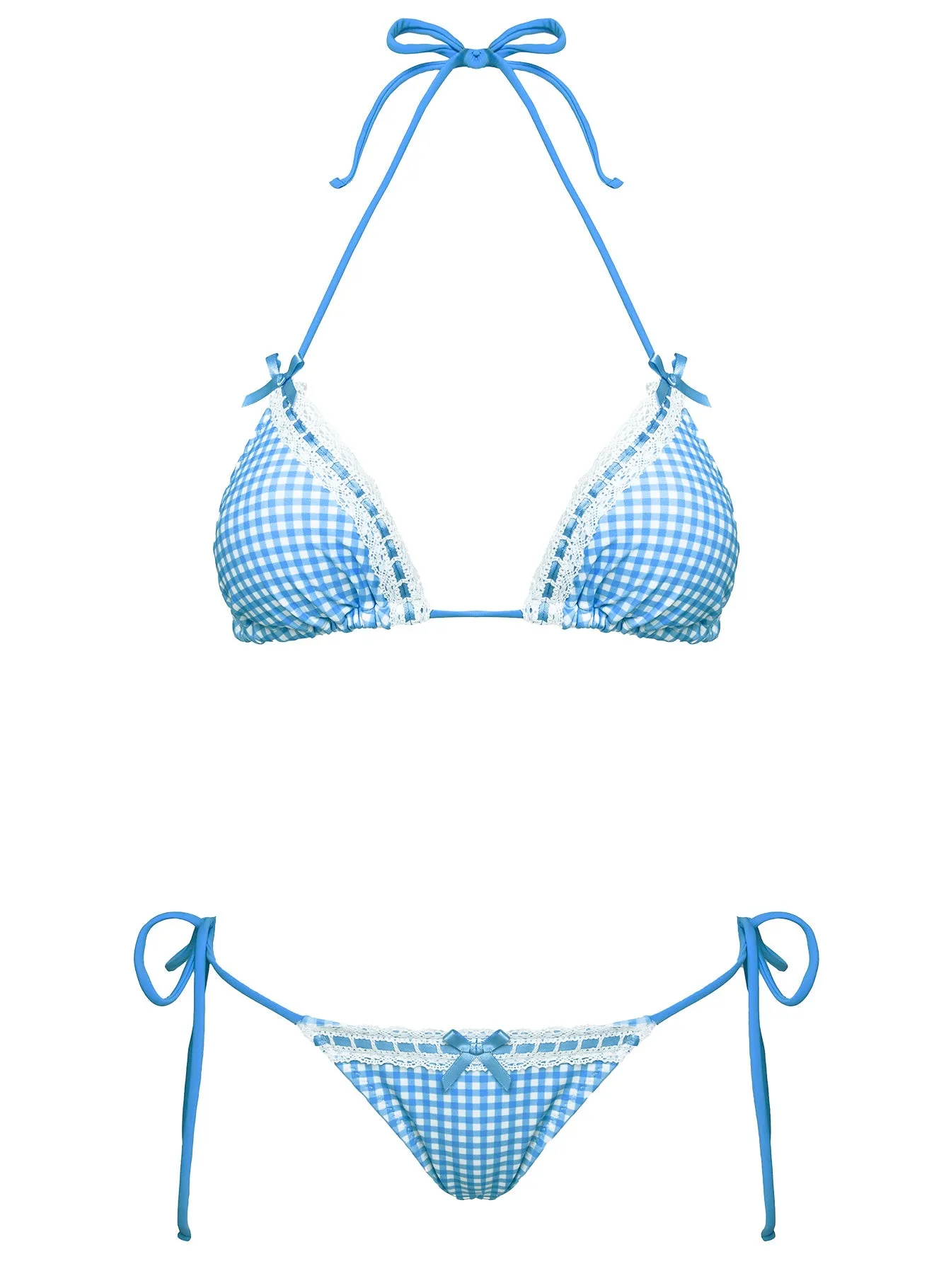 Crispy Bikini Bottoms Blue Gingham sold by Princess Polly product image thumbnail 5