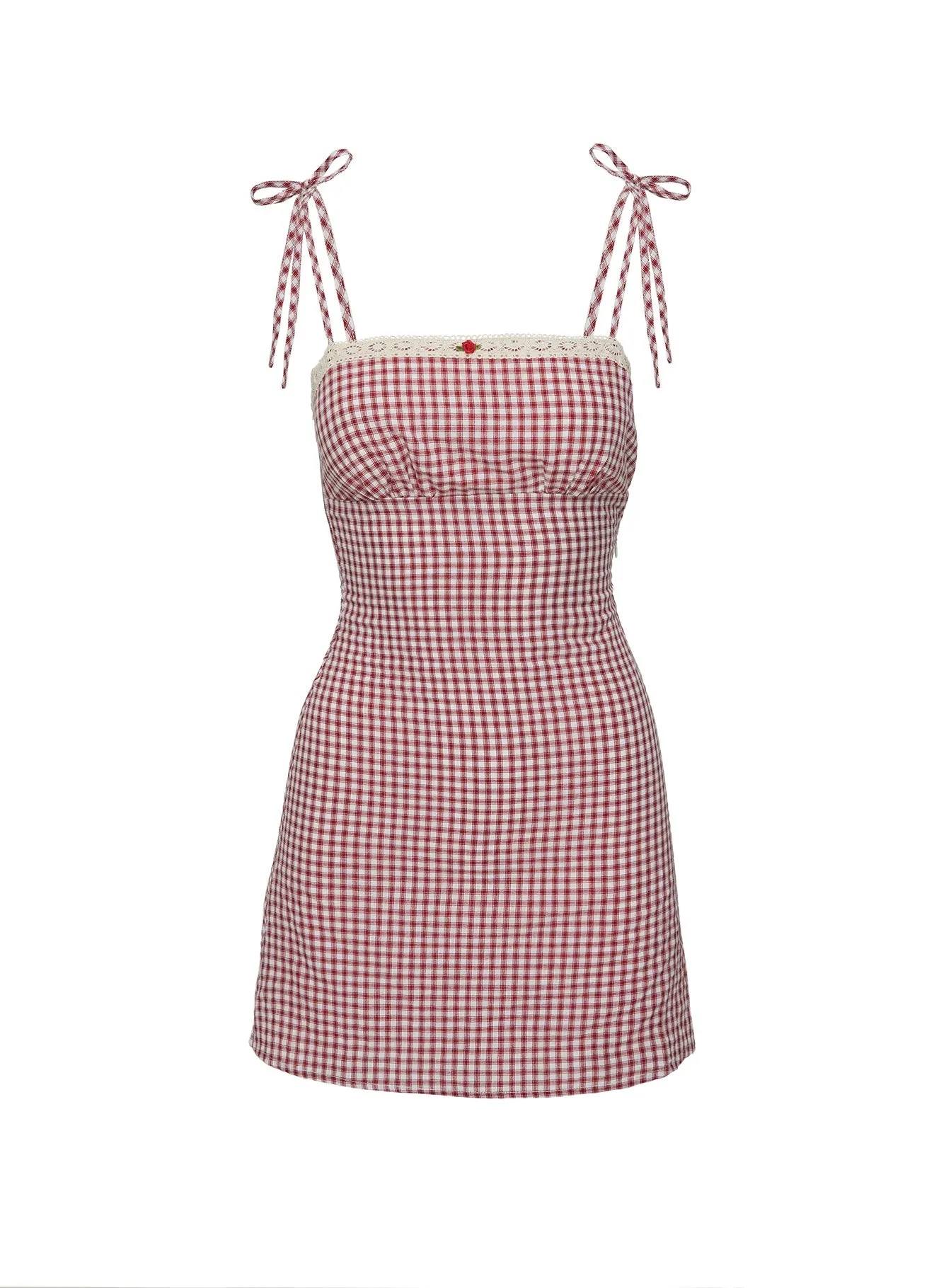 Burkes Mini Dress Red Check sold by Princess Polly product image thumbnail 5