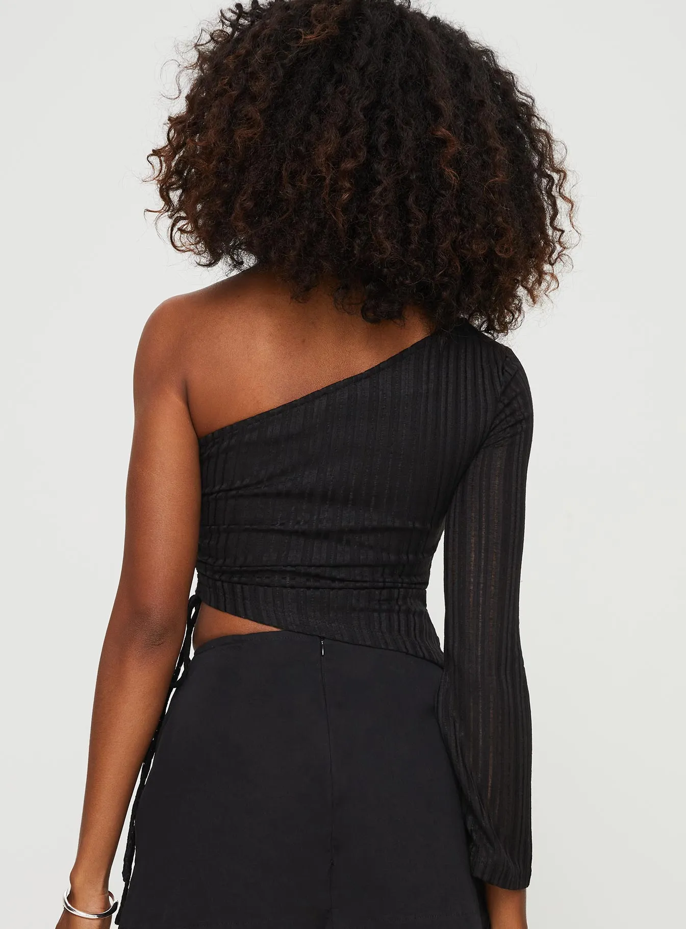 Doulet One Shoulder Top Black sold by Princess Polly product image thumbnail 5