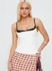 Renaissance Corset Lace Top White / Black sold by Princess Polly
