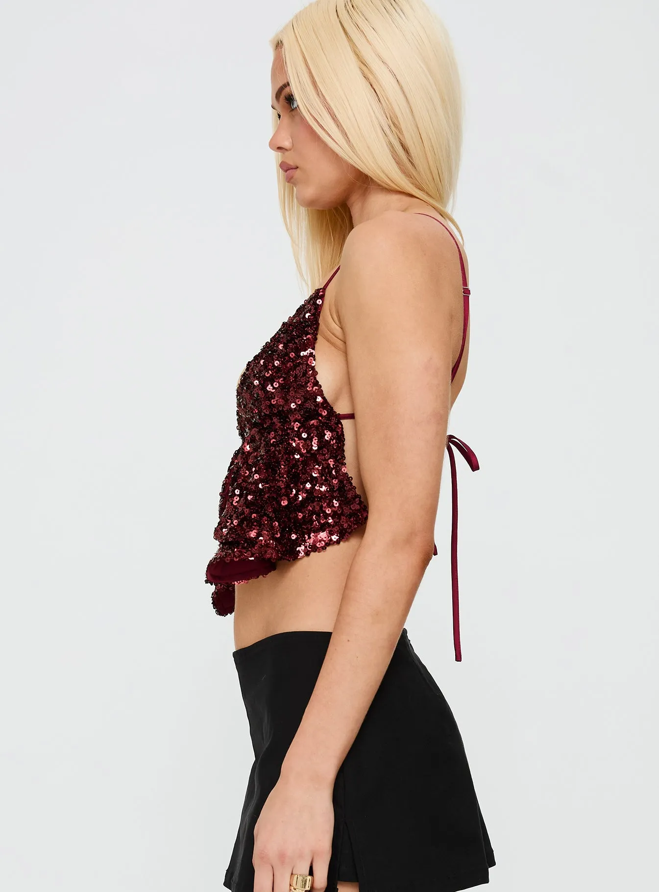 Rosaton Top Dark Red sold by Princess Polly product image thumbnail 4