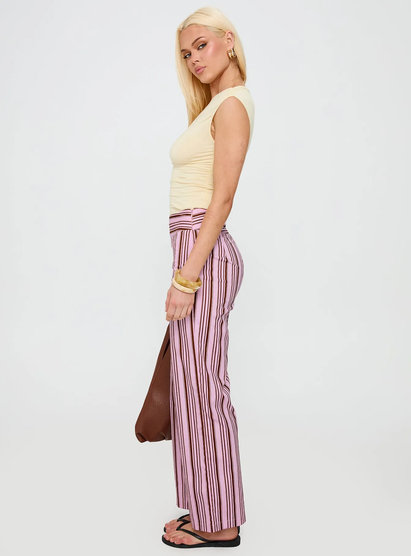 Leocadie Pants Pink Stripe sold by Princess Polly product image thumbnail 4