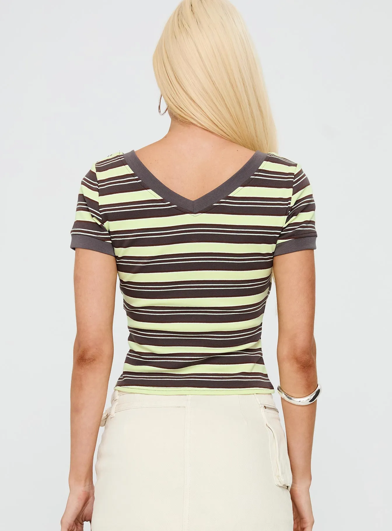 Lucianne V Neck Top Multi sold by Princess Polly product image thumbnail 5