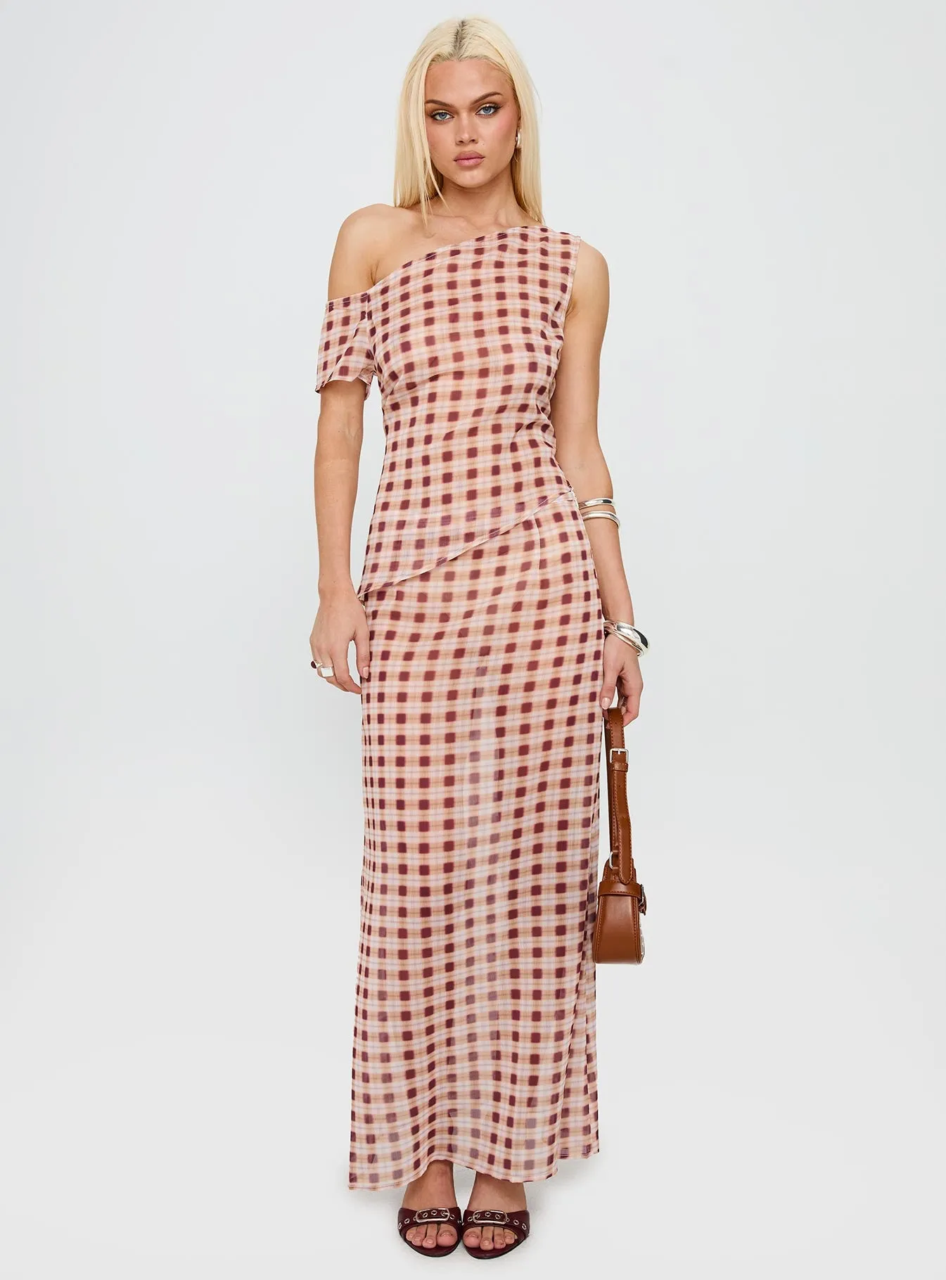 Hea Top Peach Check sold by Princess Polly product image thumbnail 3