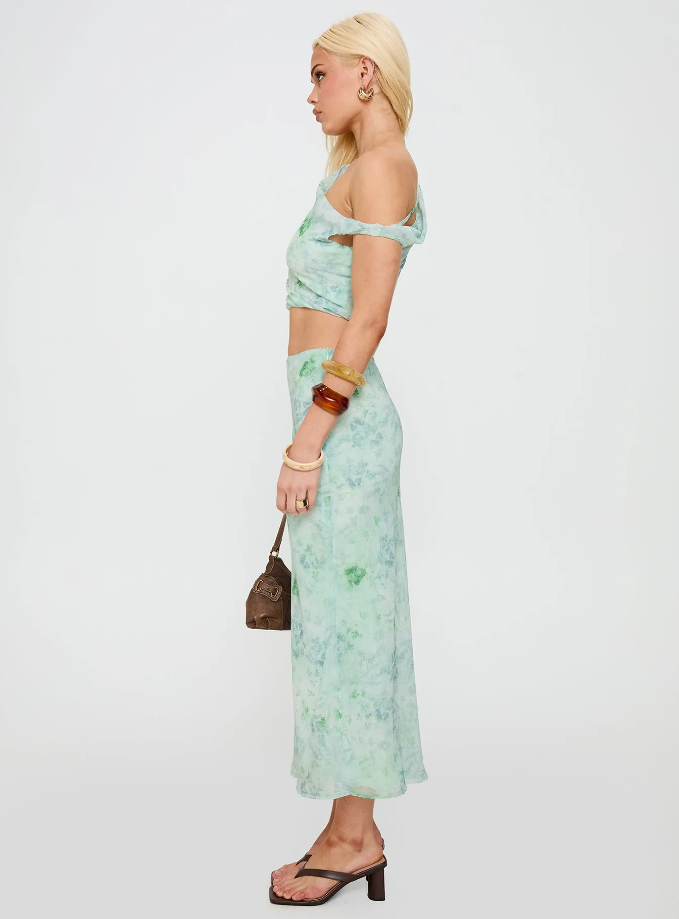 Devereaux One Shoulder Set Green sold by Princess Polly product image thumbnail 4