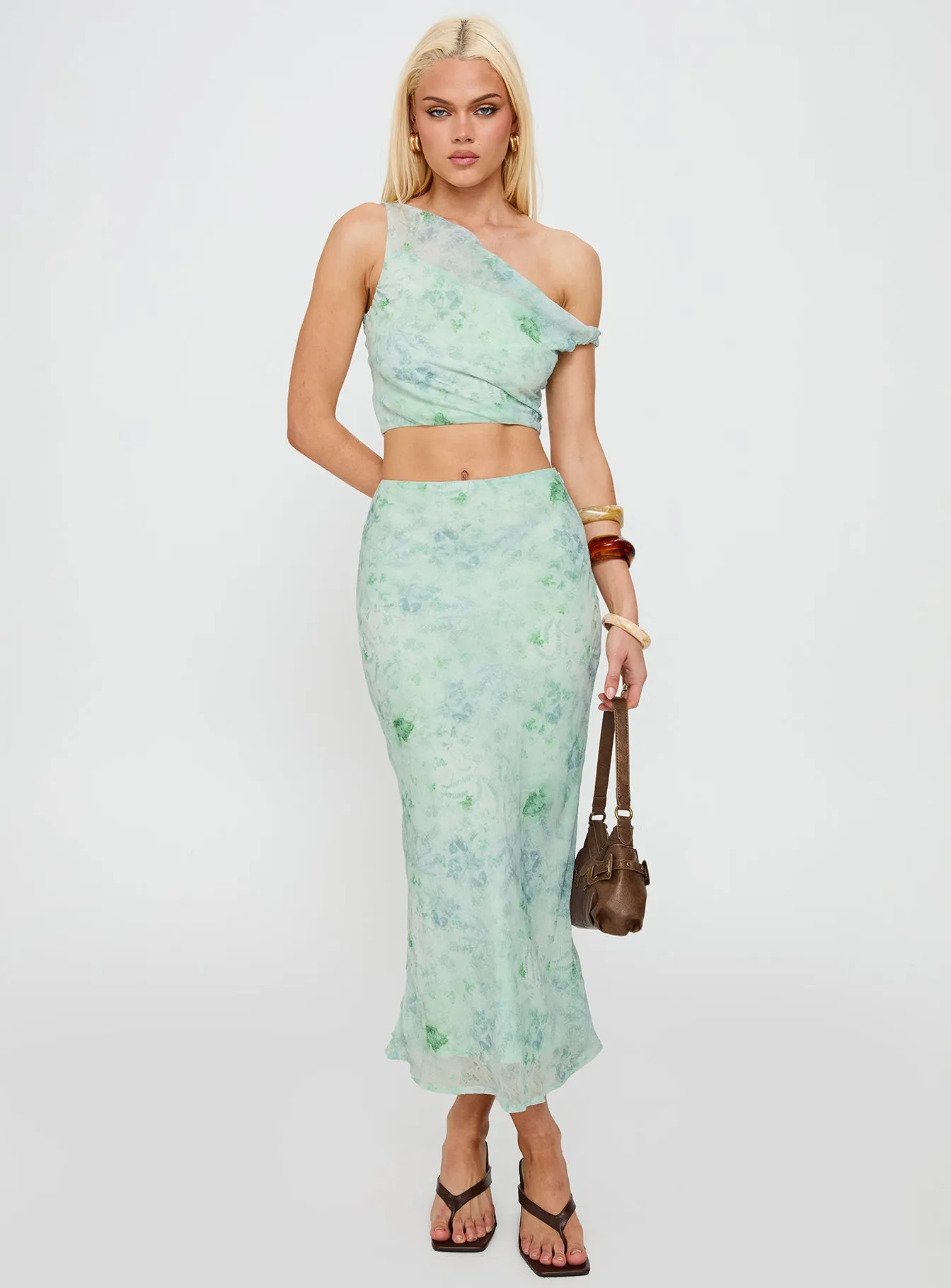Devereaux One Shoulder Set Green sold by Princess Polly product image thumbnail 3