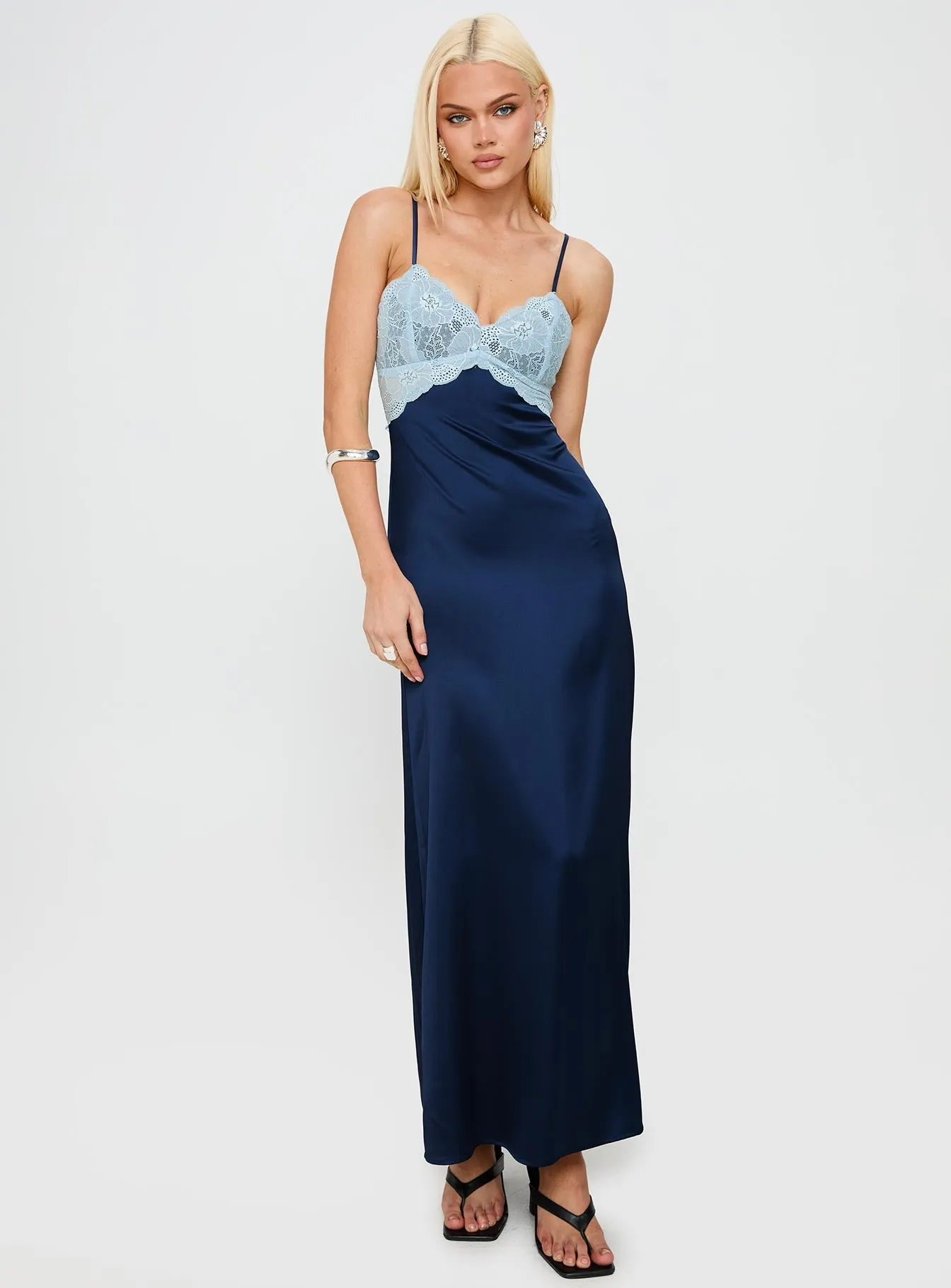 Better Than Words Lace Maxi Dress Navy sold by Princess Polly product image thumbnail 2
