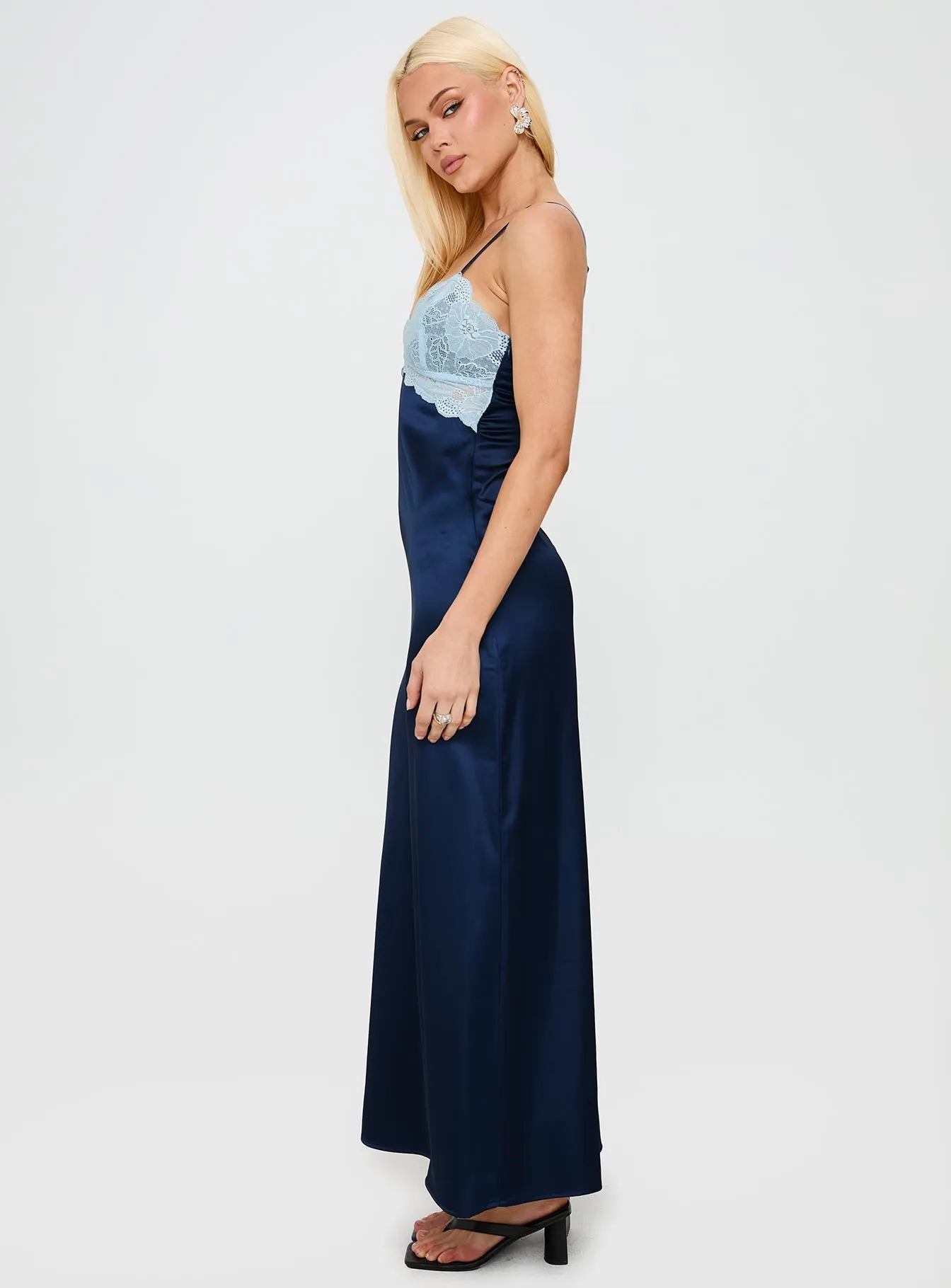 Better Than Words Lace Maxi Dress Navy sold by Princess Polly product image thumbnail 3