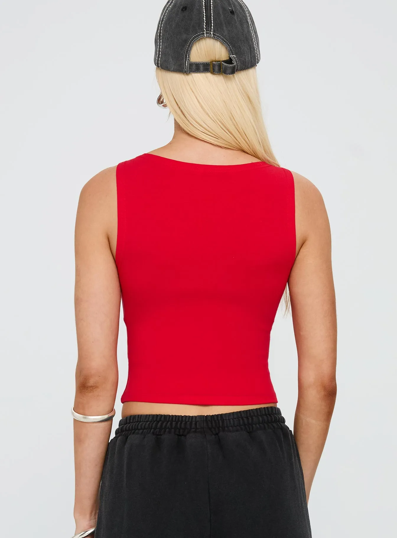 Bleeker High Neck Top Red sold by Princess Polly product image thumbnail 5