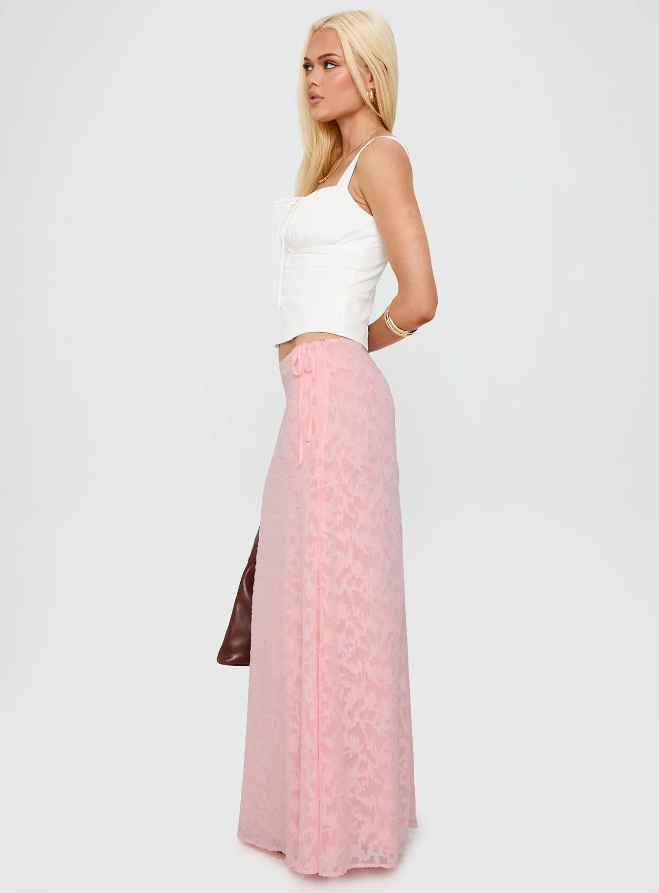 Youthful Spirit Lace Maxi Skirt Pink sold by Princess Polly product image thumbnail 4