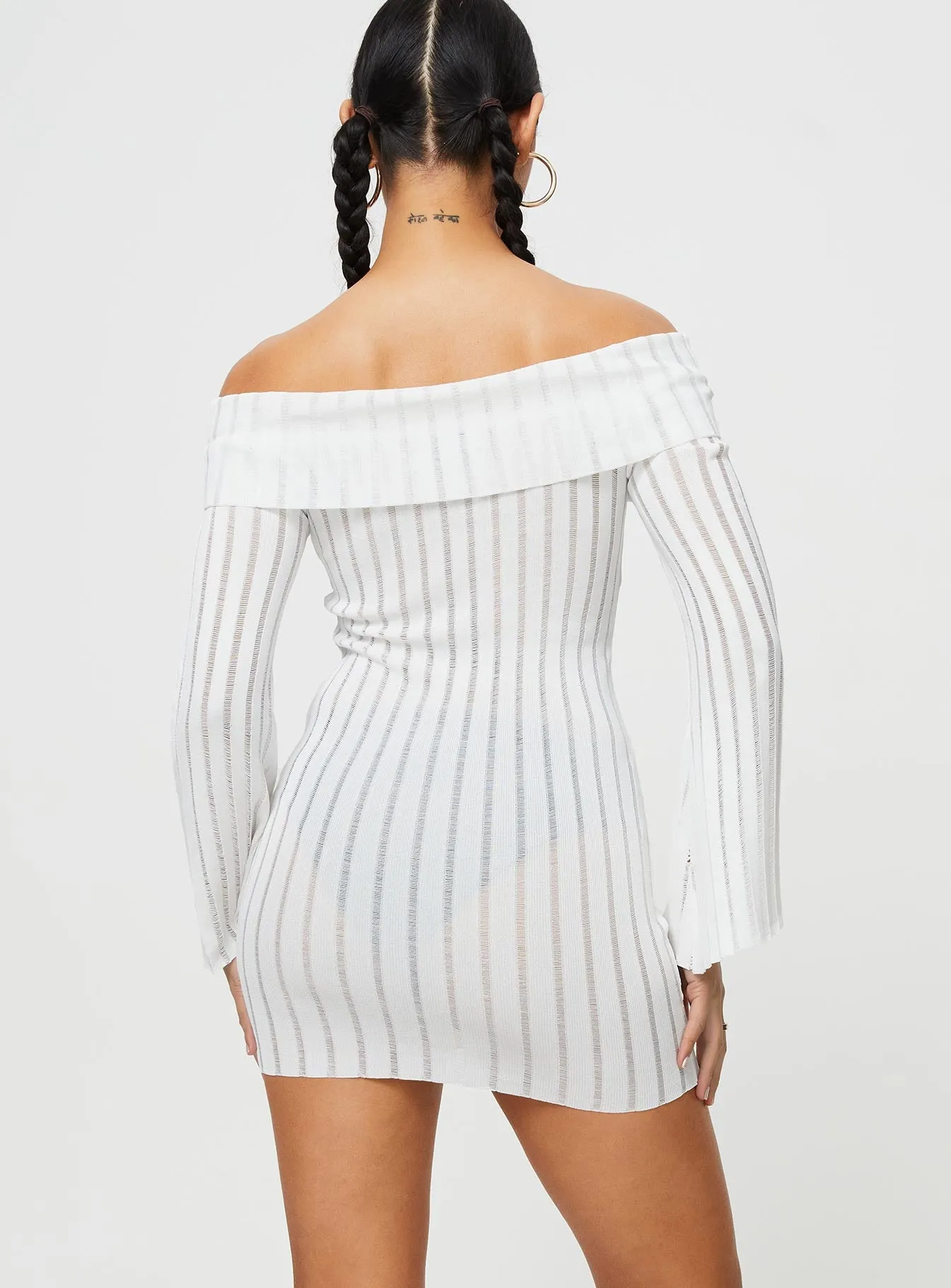Sorrel Off The Shoulder Mini Dress White sold by Princess Polly product image thumbnail 5