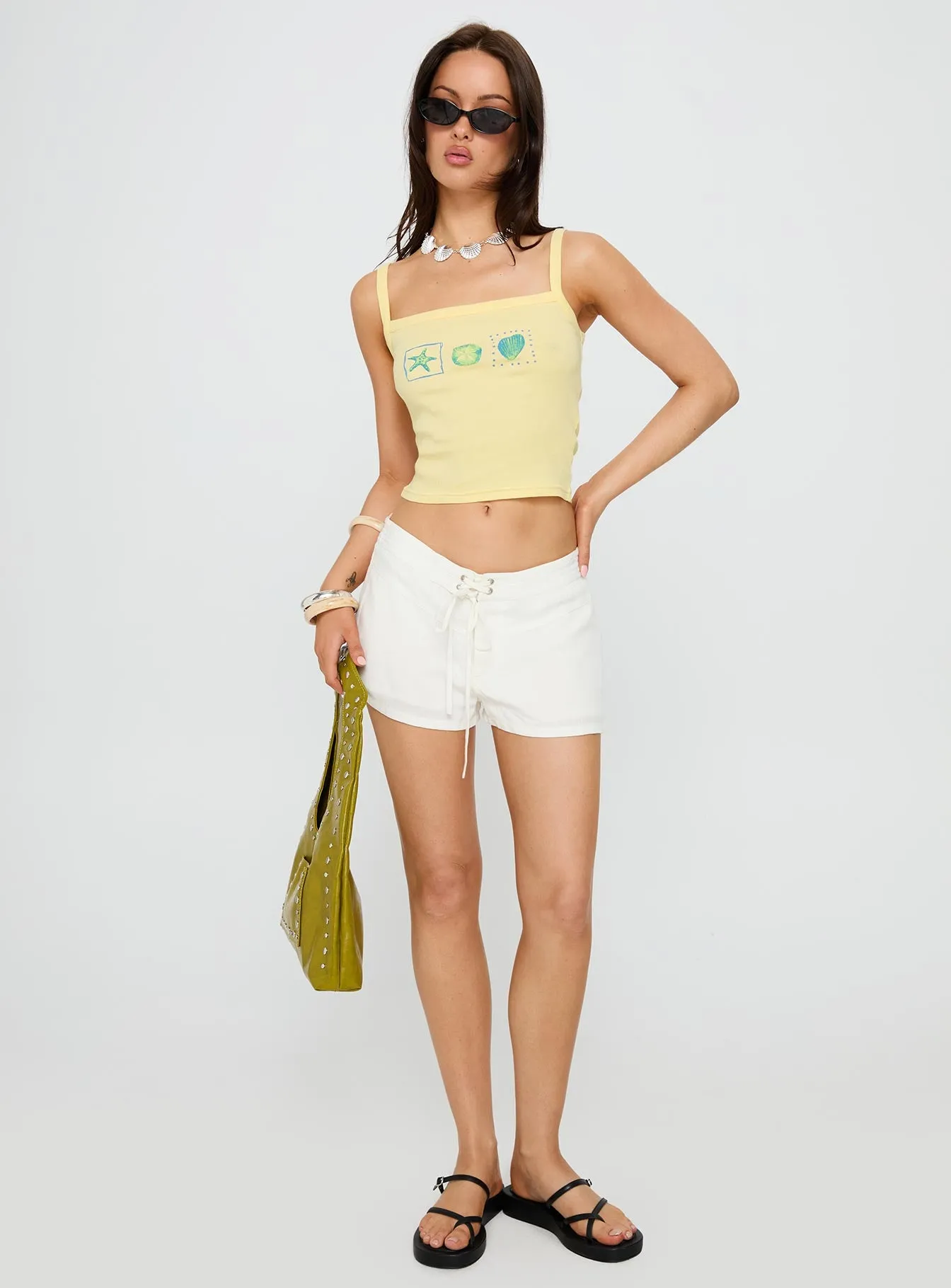 Seashore Shells Graphic Tank Yellow sold by Princess Polly product image thumbnail 3
