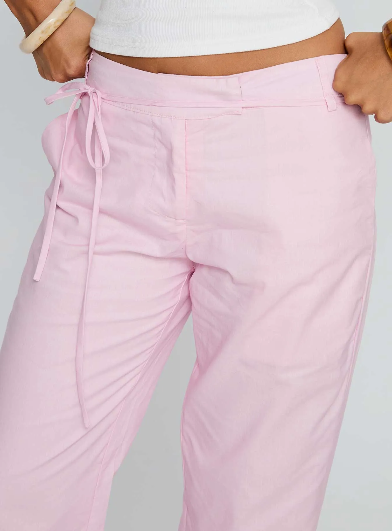 Destini Tie Up Pant Pink sold by Princess Polly product image thumbnail 5