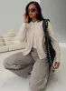 Lexene Zip Through Jumper Oat sold by Princess Polly