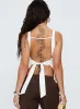 Inner Glow Open Back Top White sold by Princess Polly