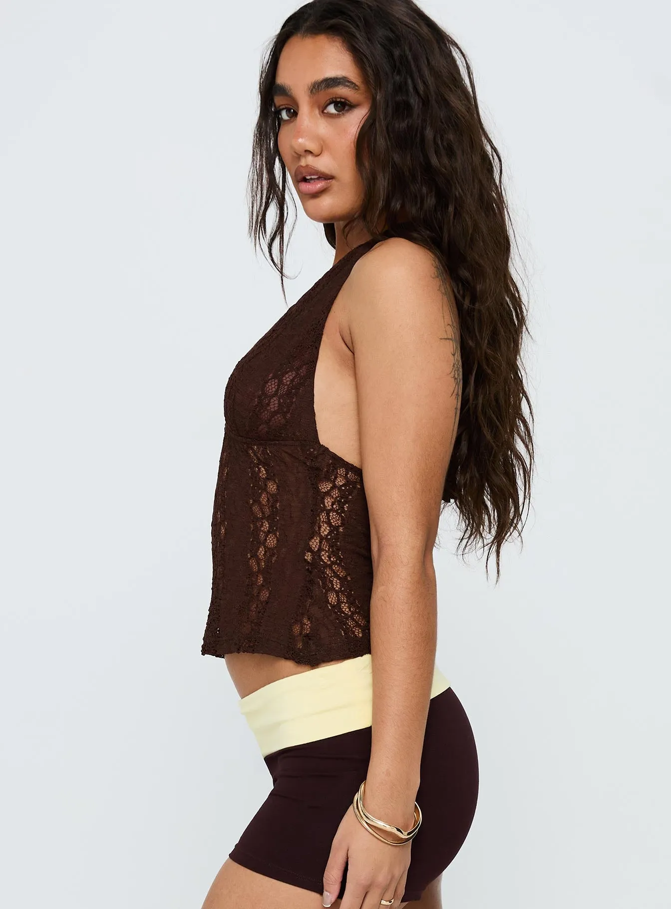 Cruizer Halter Top Chocolate sold by Princess Polly product image thumbnail 4