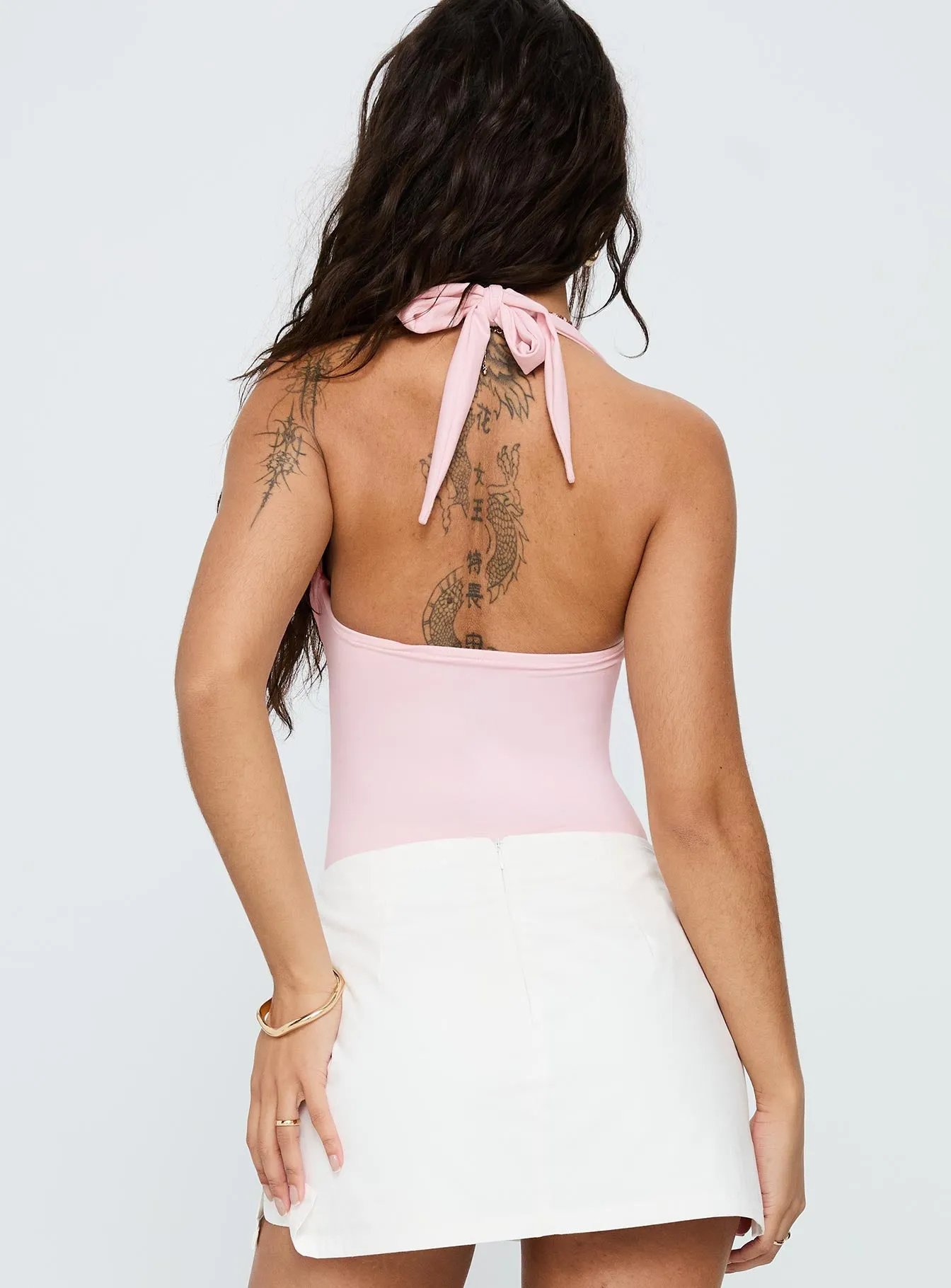 Swaying Buckle Detail Bodysuit Pink sold by Princess Polly product image thumbnail 5