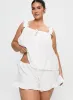 Santabelle Frill Shorts White Curve sold by Princess Polly