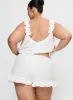 Santabelle Frill Shorts White Curve sold by Princess Polly