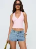 Fly Butterfly Mid Rise Denim Shorts Mid Blue Wash sold by Princess Polly