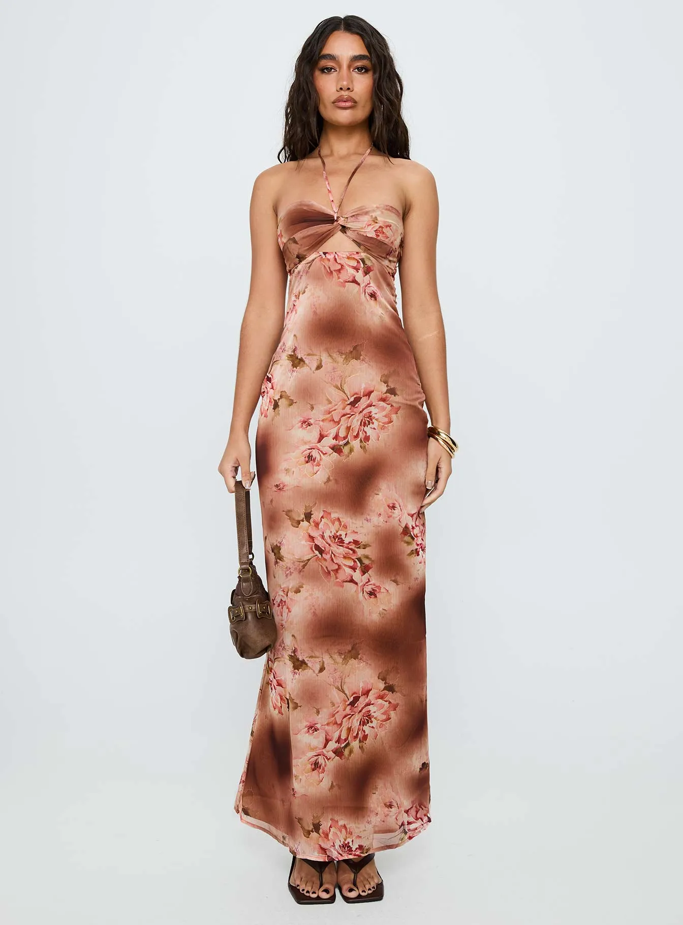 Saye Halter Twist Maxi Dress Multi sold by Princess Polly product image thumbnail 3