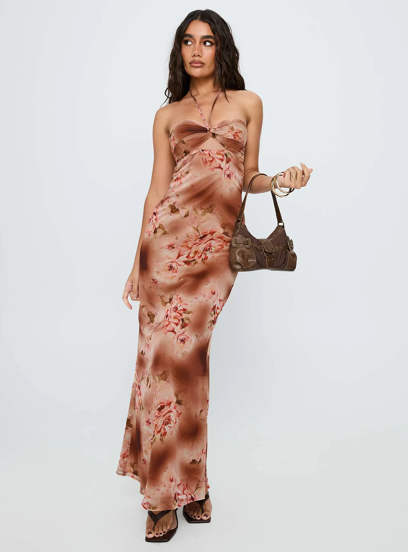 Saye Halter Twist Maxi Dress Multi sold by Princess Polly product image thumbnail 2