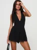 Got Me Started Romper Black Petite sold by Princess Polly