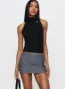 Can't Sleep Skort Charcoal Stripe Tall sold by Princess Polly