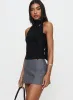 Can't Sleep Skort Charcoal Stripe Tall sold by Princess Polly
