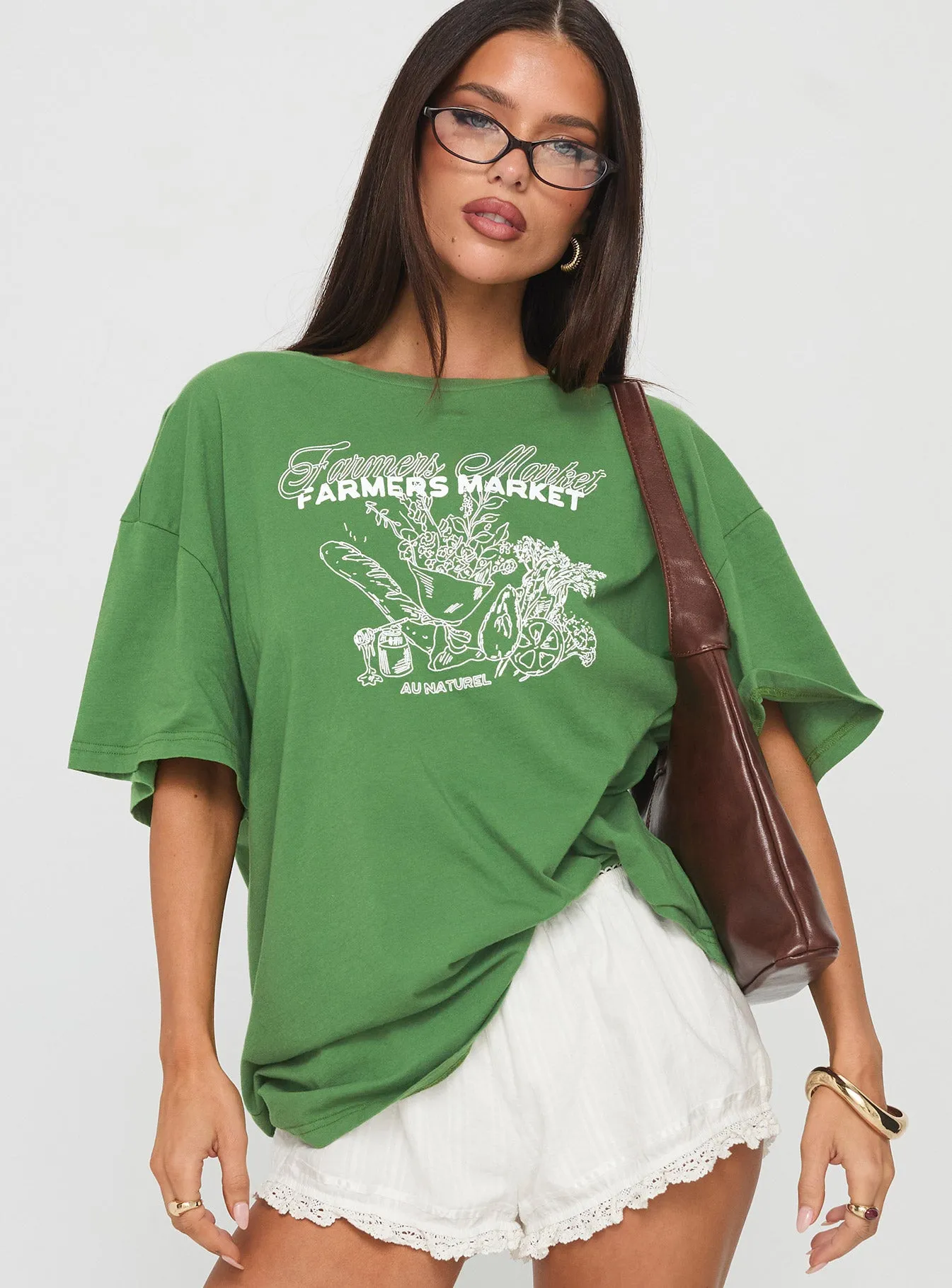 Farmers Market Oversized Graphic Tee Green sold by Princess Polly product image thumbnail 2