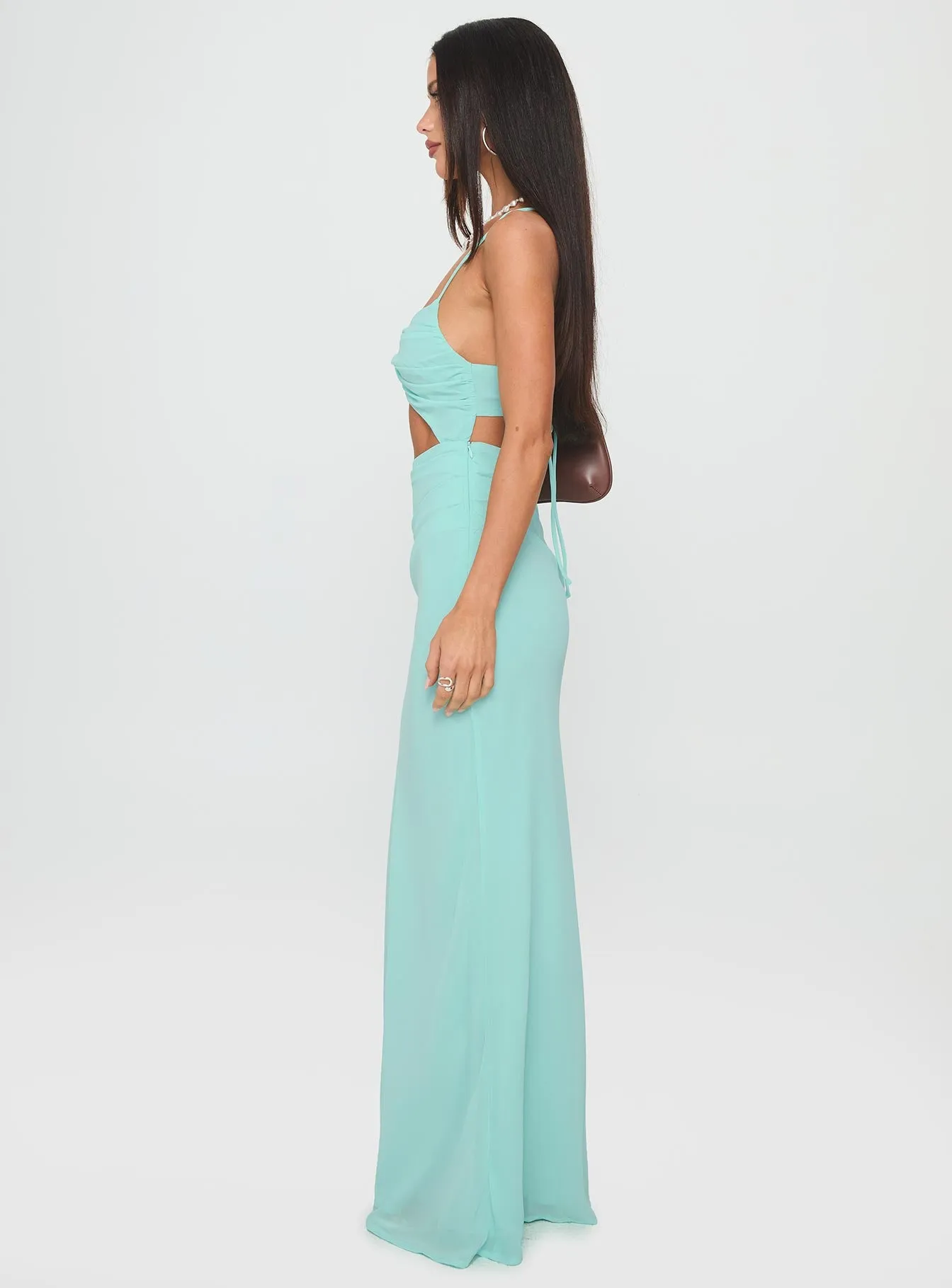 No Control Keyhole Maxi Dress Aqua sold by Princess Polly product image thumbnail 4