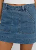 Hughes Mini Skirt Light Blue Denim sold by Princess Polly