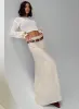 All In Maxi Skirt Beige sold by Princess Polly