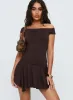 Got That Sense Strapless Playsuit Brown sold by Princess Polly