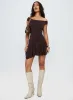 Got That Sense Strapless Playsuit Brown sold by Princess Polly