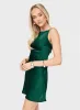 Yulia Boatneck Tie Up Mini Dress Emerald sold by Princess Polly