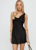 Xandra Cowl Neck Mini Dress Black sold by Princess Polly