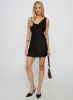 Xandra Cowl Neck Mini Dress Black sold by Princess Polly