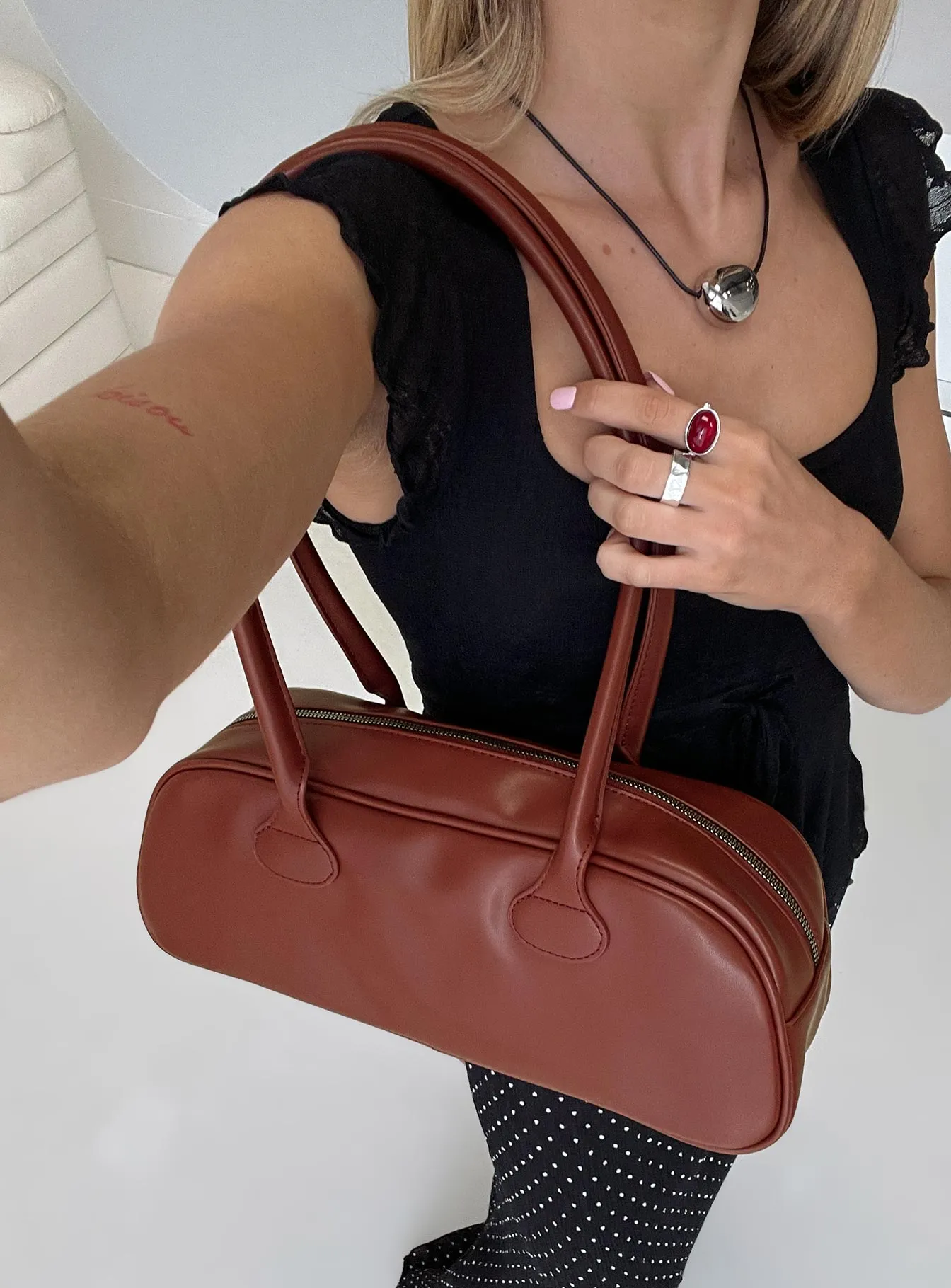 Neelia Shoulder Bag Brown sold by Princess Polly