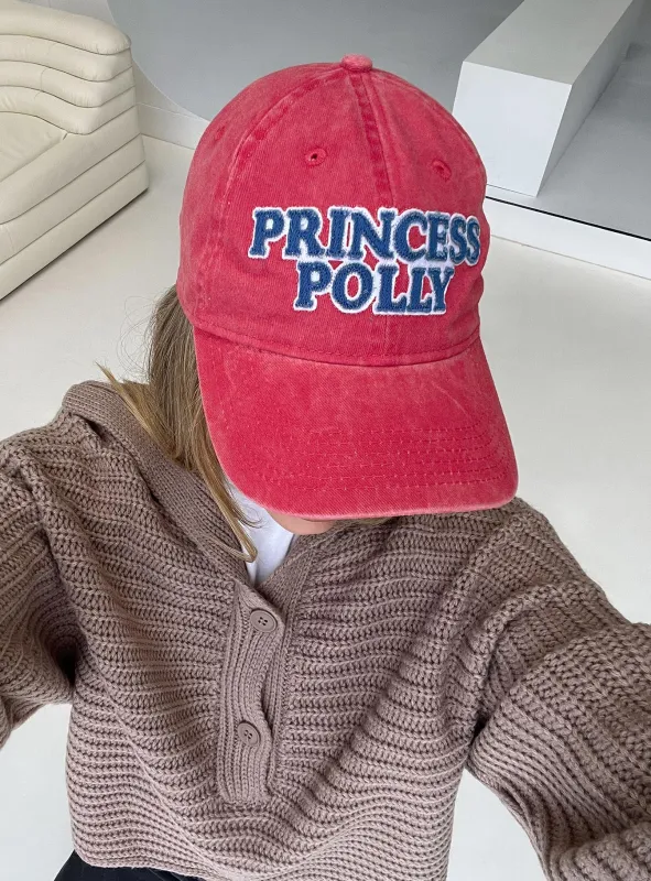 Princess Polly Dad Cap Red sold by Princess Polly