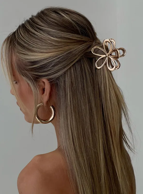 Beija Flower Hair Clip Gold sold by Princess Polly