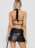 De Tigre Belted Mini Skirt Black sold by Princess Polly